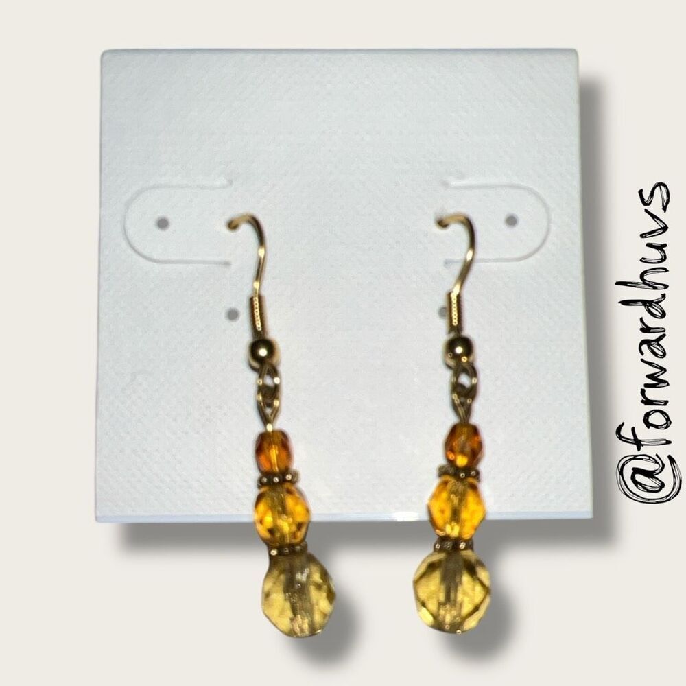 Bundle Sale 3 for $15 | Hand Crafted Gold Tone Beaded Dangle Earrings